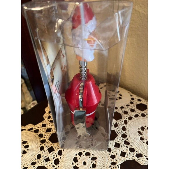 NEW Vtg Christmas Santa Wine Bottle Opener Corkscrew - Picture 3 of 5